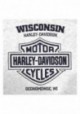 Harley-Davidson Hommes Impression col rond manches courtes Poly-Blend Tee Shirt - Gray 30292386