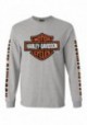 Harley-Davidson Hommes Bar & Shield manches longues col rond Shirt Gray 30297501