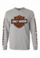 Harley-Davidson Hommes Bar & Shield manches longues col rond Shirt  Gray 30297501