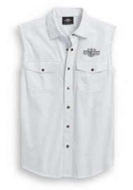 Harley-Davidson Hommes Freedom Sleeveless Blowout Tee Shirt - White 99011-20VM