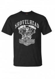 Harley-Davidson Hommes T-Shirt Shovelhead Engine manches courtes Noir 30294026