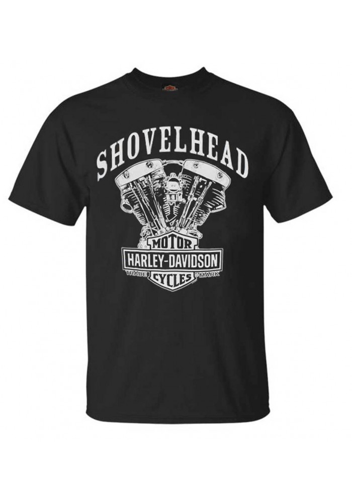 Harley-Davidson Hommes T-Shirt  Shovelhead Engine manches courtes  Noir 30294026