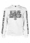 Harley-Davidson Hommes Distressed Freedom Fighter manches longues Shirt White 30294618