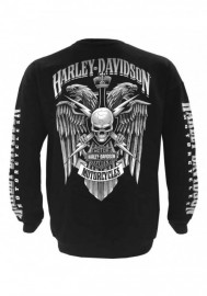 Harley-Davidson Hommes Lightning Crest Fleece Pullover Sweatshirt Noir 30299602