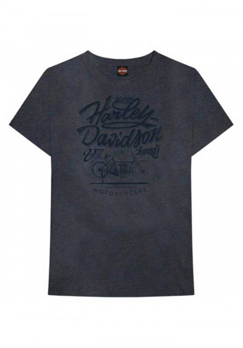 Harley-Davidson Hommes Modal Tonal manches courtes col rond T-Shirt  Washed Blue 30297806