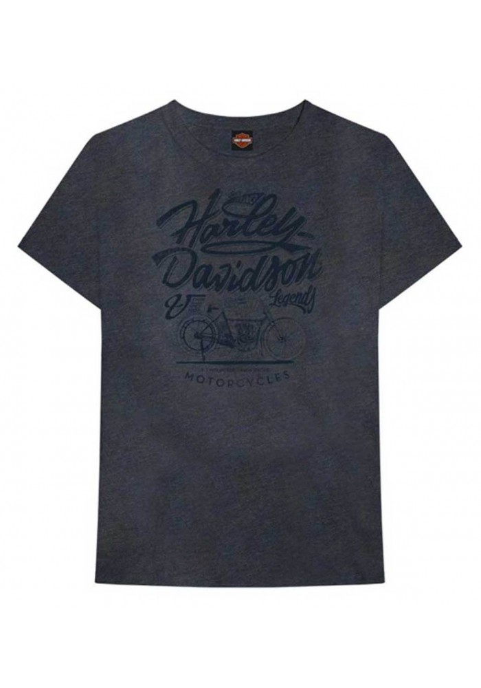 Harley-Davidson Hommes Modal Tonal manches courtes col rond T-Shirt  Washed Blue 30297806