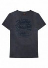 Harley-Davidson Hommes Modal Tonal manches courtes col rond T-Shirt Washed Blue 30297806