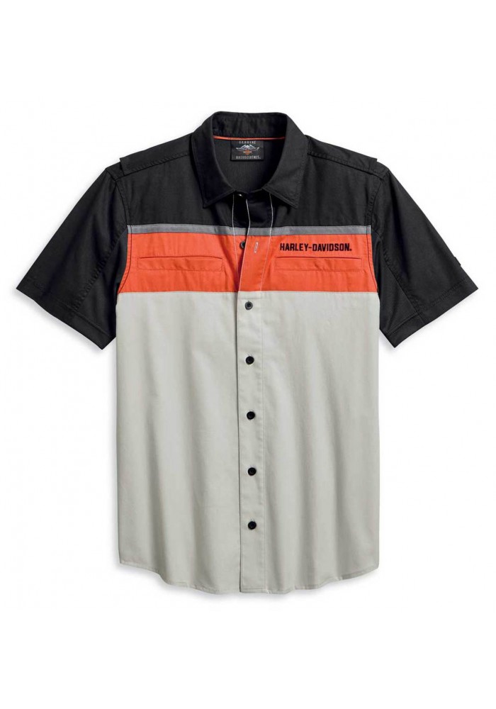 Harley-Davidson Hommes Performance Colorblock Vented manches longues Shirt 96017-20VM