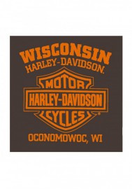 Harley-Davidson Hommes Winner Vintage manches courtes col rond T-Shirt - Dark Brown 30297443