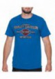 Harley-Davidson Hommes Molten Metal B&S col rond manches courtes T-Shirt Neon Blue 30297435