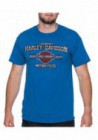 Harley-Davidson Hommes Molten Metal B&S col rond manches courtes T-Shirt Neon Blue 30297435