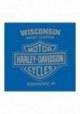 Harley-Davidson Hommes Molten Metal B&S col rond manches courtes T-Shirt  Neon Blue 30297435