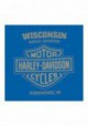 Harley-Davidson Hommes Molten Metal B&S col rond manches courtes T-Shirt Neon Blue 30297435