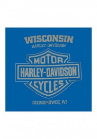 Harley-Davidson Hommes Molten Metal B&S col rond manches courtes T-Shirt Neon Blue 30297435