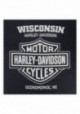 Harley-Davidson Hommes Distressed Adventurer manches longues col rond Shirt - Navy 30297458