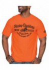 Harley-Davidson Hommes Breeze Racer col rond manches courtes Cotton T-Shirt Orange 30292394