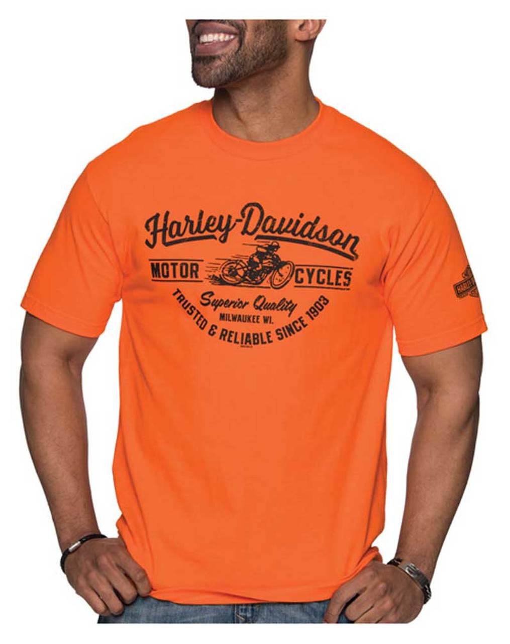 HarleyDavidson Hommes Breeze Racer col rond manches courtes Cotton T