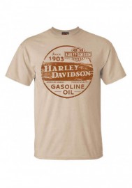 Harley-Davidson Hommes Genuine Trademark col rond manches courtes T-Shirt  Tan 30292380