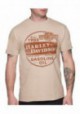 Harley-Davidson Hommes Genuine Trademark col rond manches courtes T-Shirt Tan 30292380