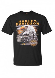 Harley-Davidson Hommes Trike Eagle H-D col rond manches courtes T-Shirt - Noir 30298746