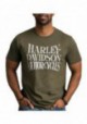 Harley-Davidson Hommes Cracked & Distressed Chest Pocket manches courtes Tee Shirt  Green 30292412