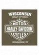 Harley-Davidson Hommes Cracked & Distressed Chest Pocket manches courtes Tee Shirt Green 30292412