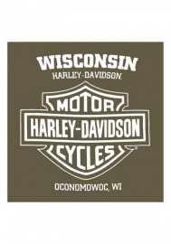 Harley-Davidson Hommes Cracked & Distressed Chest Pocket manches courtes Tee Shirt Green 30292412