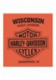 Harley-Davidson Hommes Iron Wing Premium manches courtes T-Shirt Orange Wash 30294816