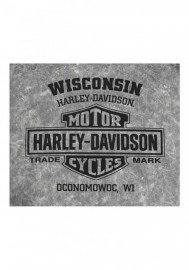 Harley-Davidson Hommes Custom Speed Legend manches courtes Crew Tee Shirt Washed Gray 30297800