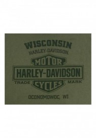 Harley-Davidson Hommes Tonal Bolted One manches courtes col rond T-Shirt  Green 30297798