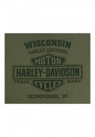Harley-Davidson Hommes Tonal Bolted One manches courtes col rond T-Shirt Green 30297798