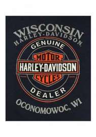 Harley-Davidson Hommes Old Blue Vintage col rond manches courtes T-Shirt  Navy Blue R672900078