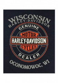 Harley-Davidson Hommes Old Blue Vintage col rond manches courtes T-Shirt Navy Blue R672900078