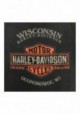 Harley-Davidson Hommes Bleached Crackle Dye col rond manches courtes T-Shirt Noir R002413