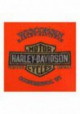 Harley-Davidson Mens Off Center manches courtes Chest Pocket T-Shirt Bright Orange R002408