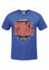 Harley-Davidson Hommes Name Flash Retro col rond manches courtes T-Shirt Blue R002833