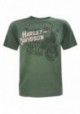 Harley-Davidson Hommes Forward Stack Distress manches courtes Crew T-Shirt  Green R001421