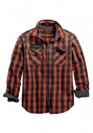 Harley-Davidson Hommes Oak Leaf Plaid Slim Fit manches longues Shirt 99010-18VM