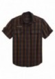 Harley-Davidson Hommes Plaid Slim Fit manches courtes Shirt - Brown 99018-20VM