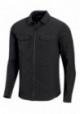 Harley-Davidson Hommes Zip-Front Stretch Slim manches longues Shirt  Noir 99014-20VM