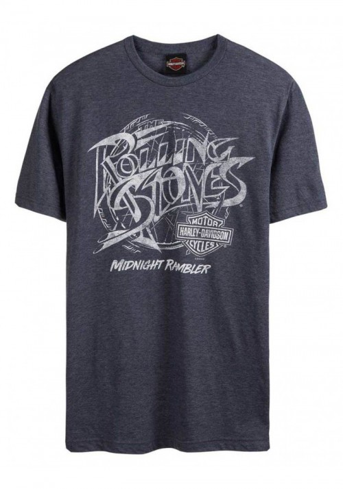 Harley-Davidson Hommes Rolling Stones Midnight Rambler manches courtes T-Shirt  Blue 30298889