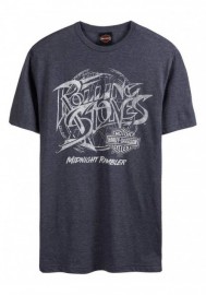 Harley-Davidson Hommes Rolling Stones Midnight Rambler manches courtes T-Shirt Blue 30298889