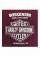 Harley-Davidson Hommes Chain Link B&S Chest Pocket manches courtes T-Shirt - Maroon 30292407