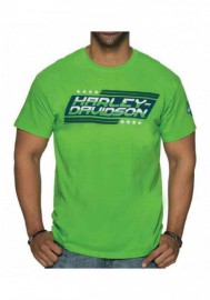Harley-Davidson Hommes Legitimacy col rond manches courtes Tee Shirt - Electric Green 30292288