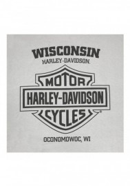 Harley-Davidson Hommes Pander col rond manches courtes All-Cotton T-Shirt Silver 30292293