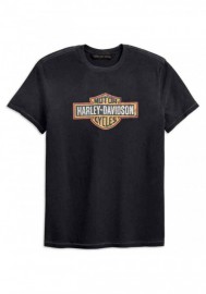Harley-Davidson Hommes Crackle Logo Slim Fit manches courtes Tee Shirt Gray 99201-19VM