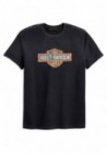 Harley-Davidson Hommes Crackle Logo Slim Fit manches courtes Tee Shirt  Gray 99201-19VM