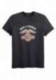 Harley-Davidson Hommes Iron & Freedom Slim Fit manches courtes Tee Shirt Noir 99200-19VM