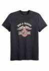 Harley-Davidson Hommes Iron & Freedom Slim Fit manches courtes Tee Shirt  Noir 99200-19VM