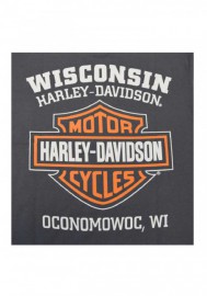 Harley-Davidson Hommes manches longues Orange Bar & Shield Grey Shirt 30291963
